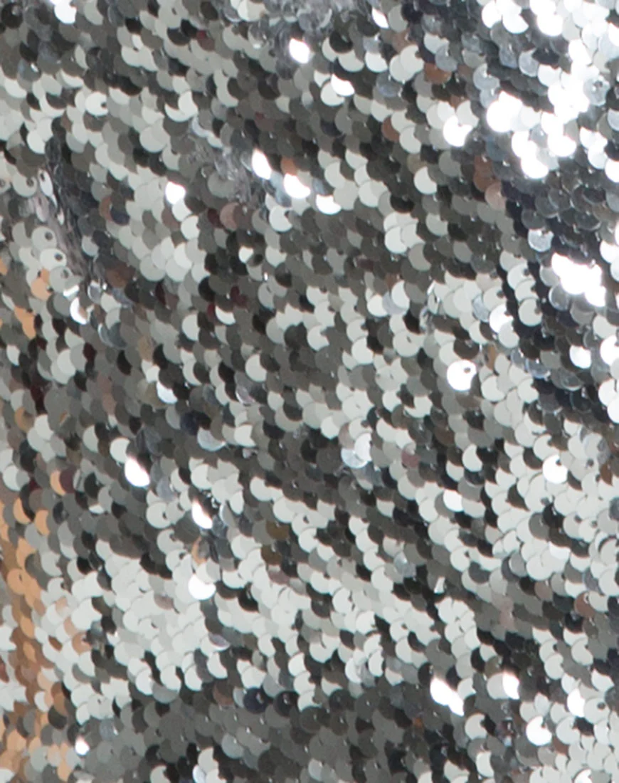 Hedi Dress in Fishcale Sequin Silver - Image 5