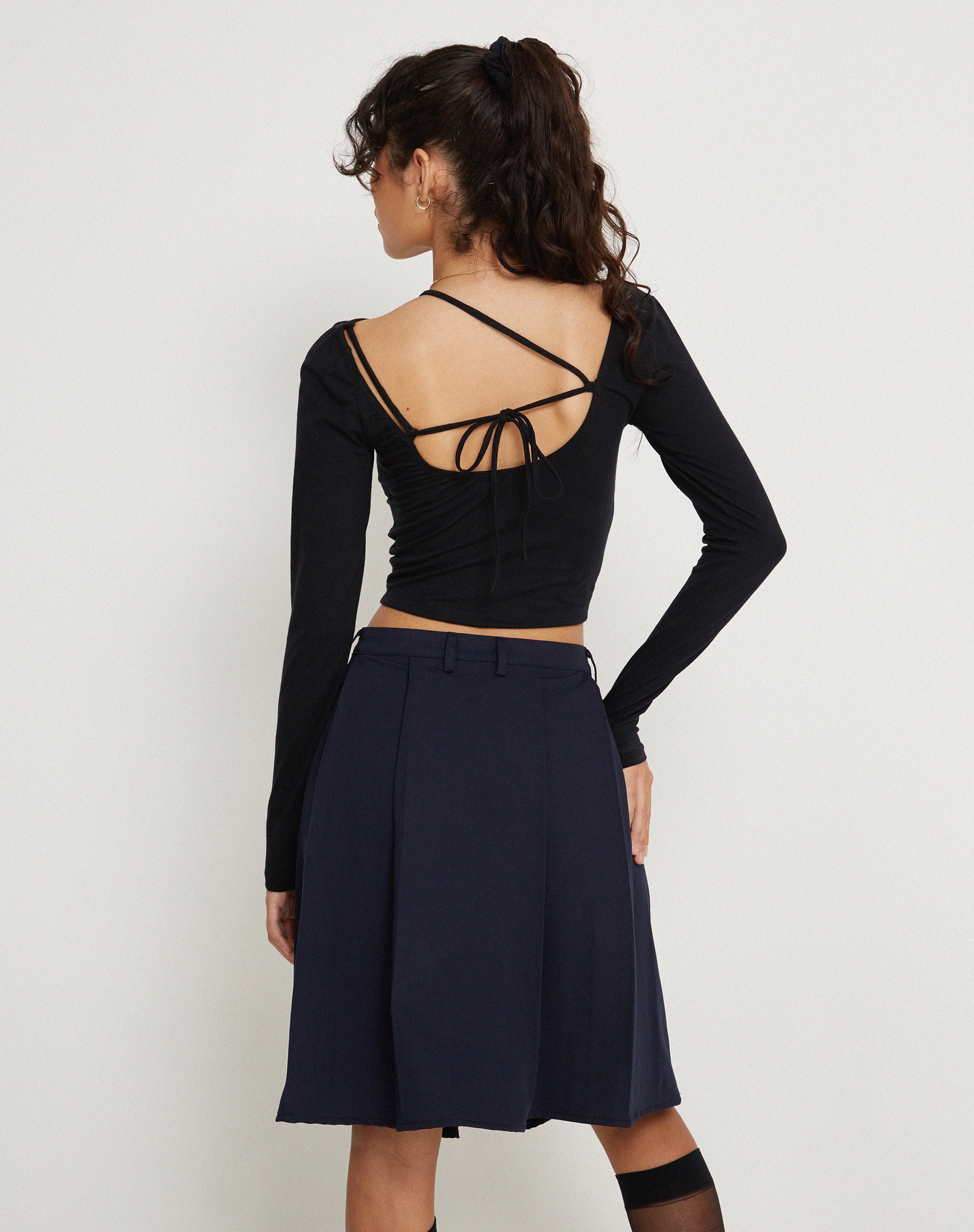 Hedva Long Sleeve Top in Black - Image 2