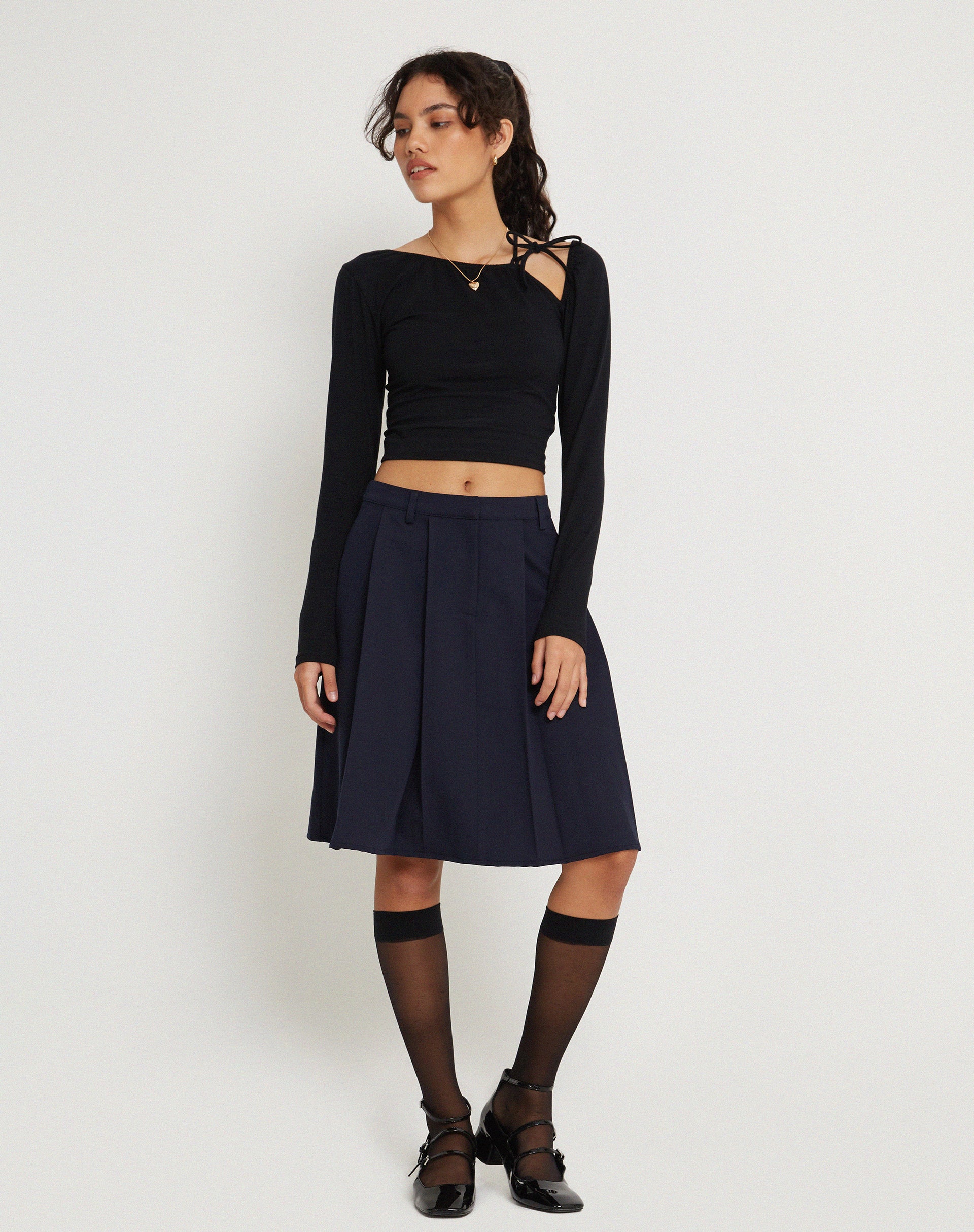 Hedva Long Sleeve Top in Black - Image 3