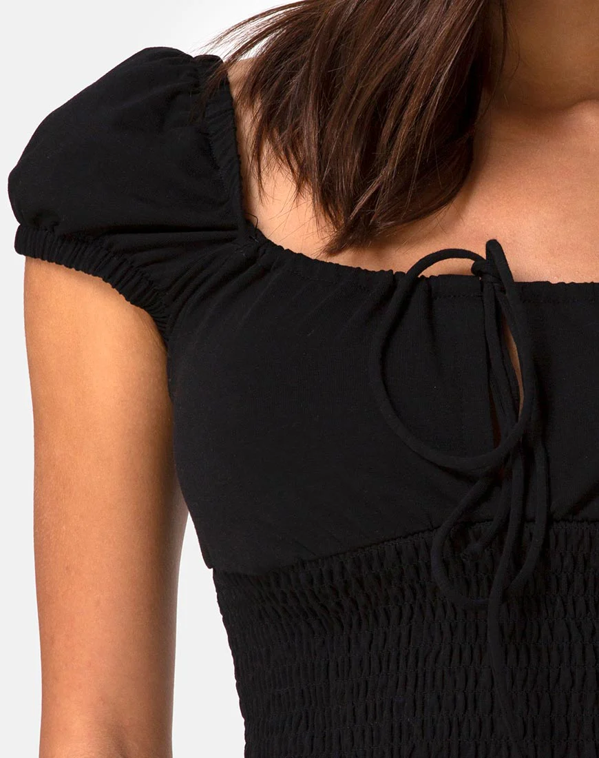 Heina Crop Top in Black - Image 5