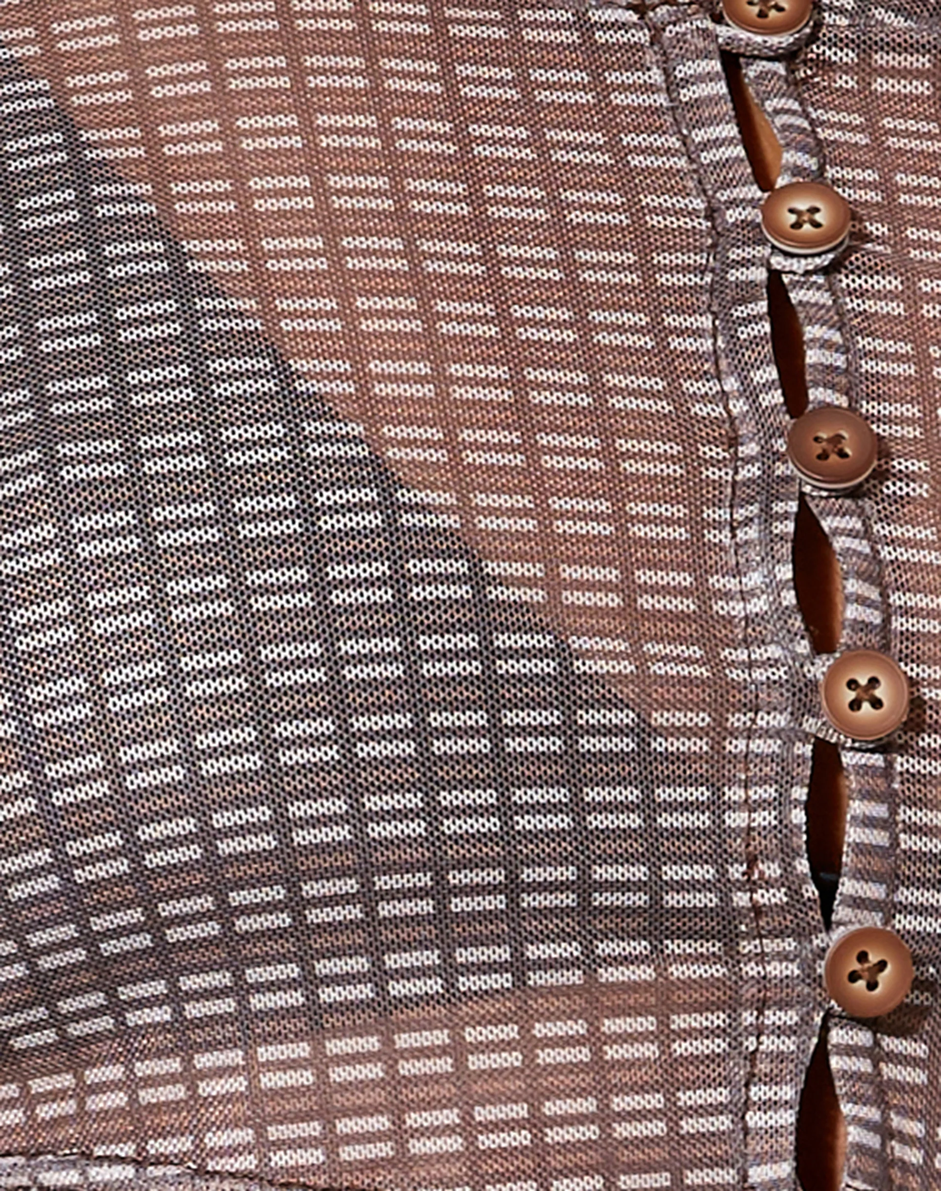 Henlo Cardi in Mini Check Chocolate - Image 5