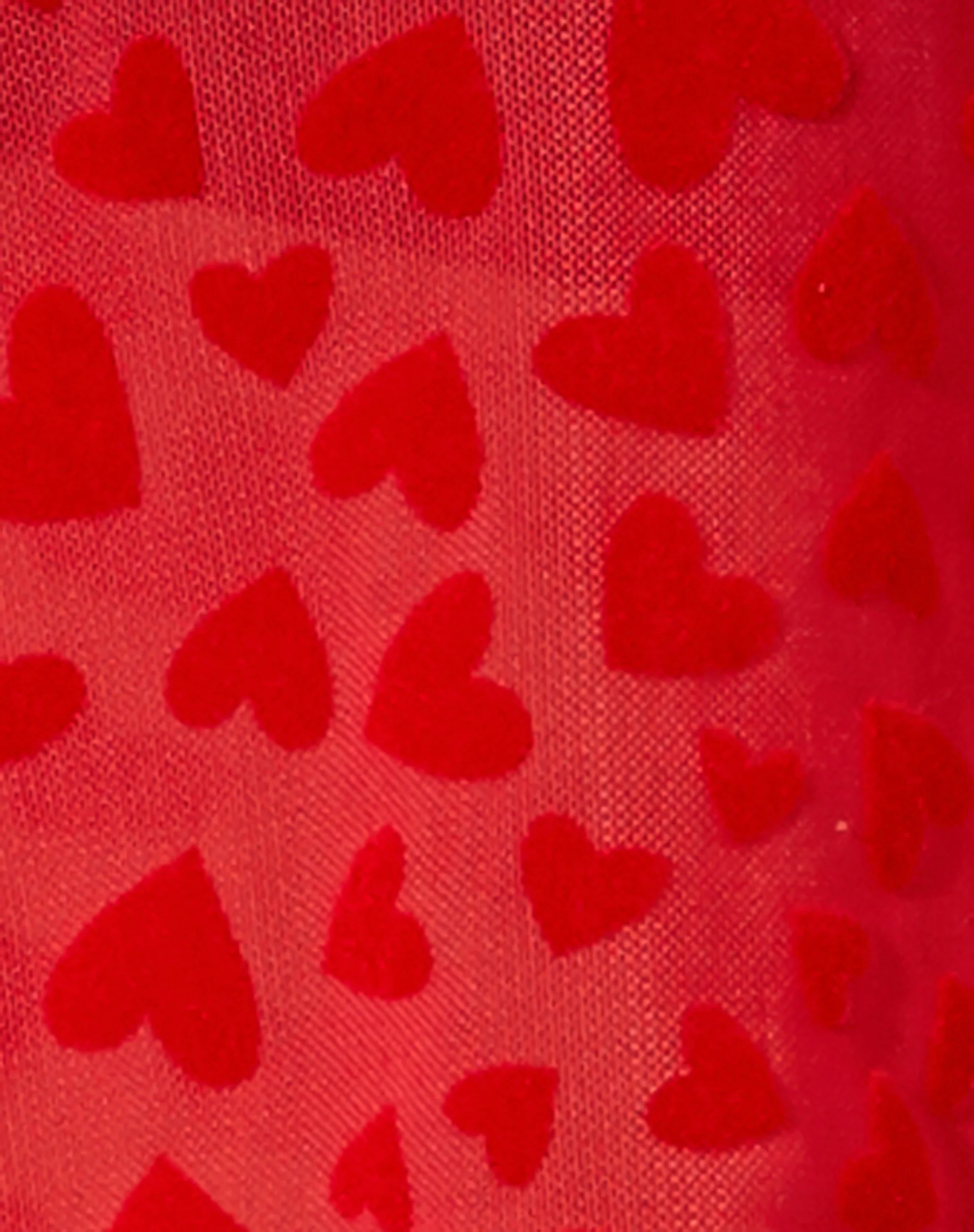 Henry Cardi in Red Mesh Red Heart Flock - Image 7