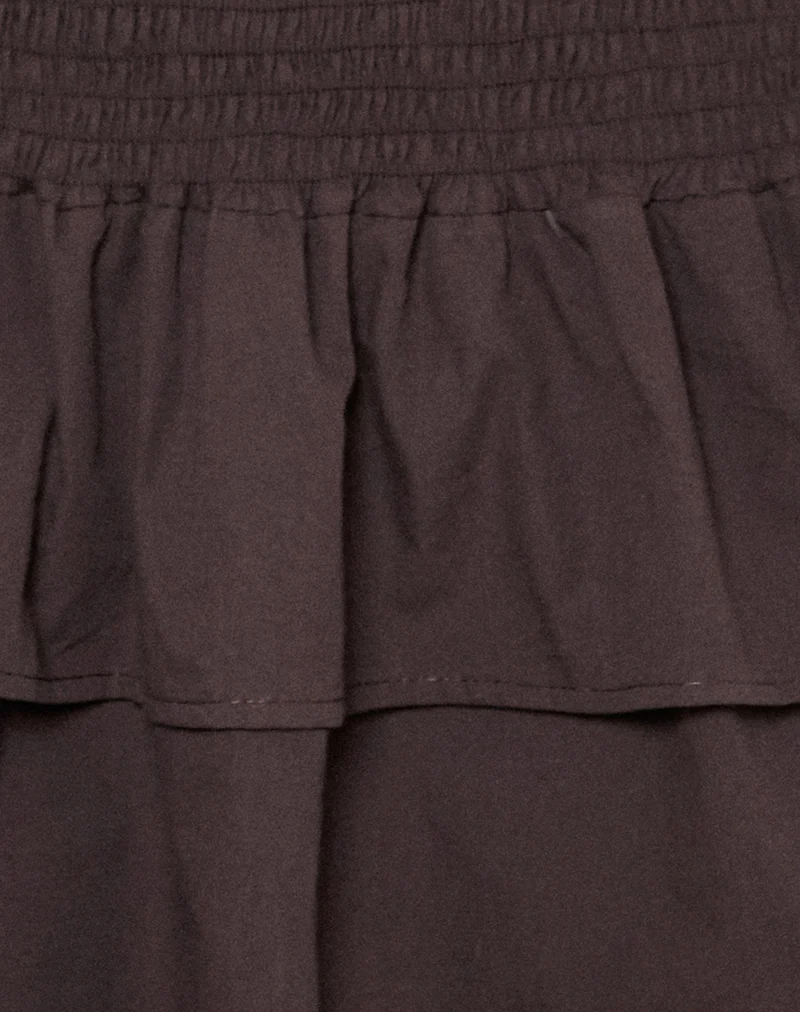 Herais Halterneck Mini Dress in Deep Mahogany - Image 6