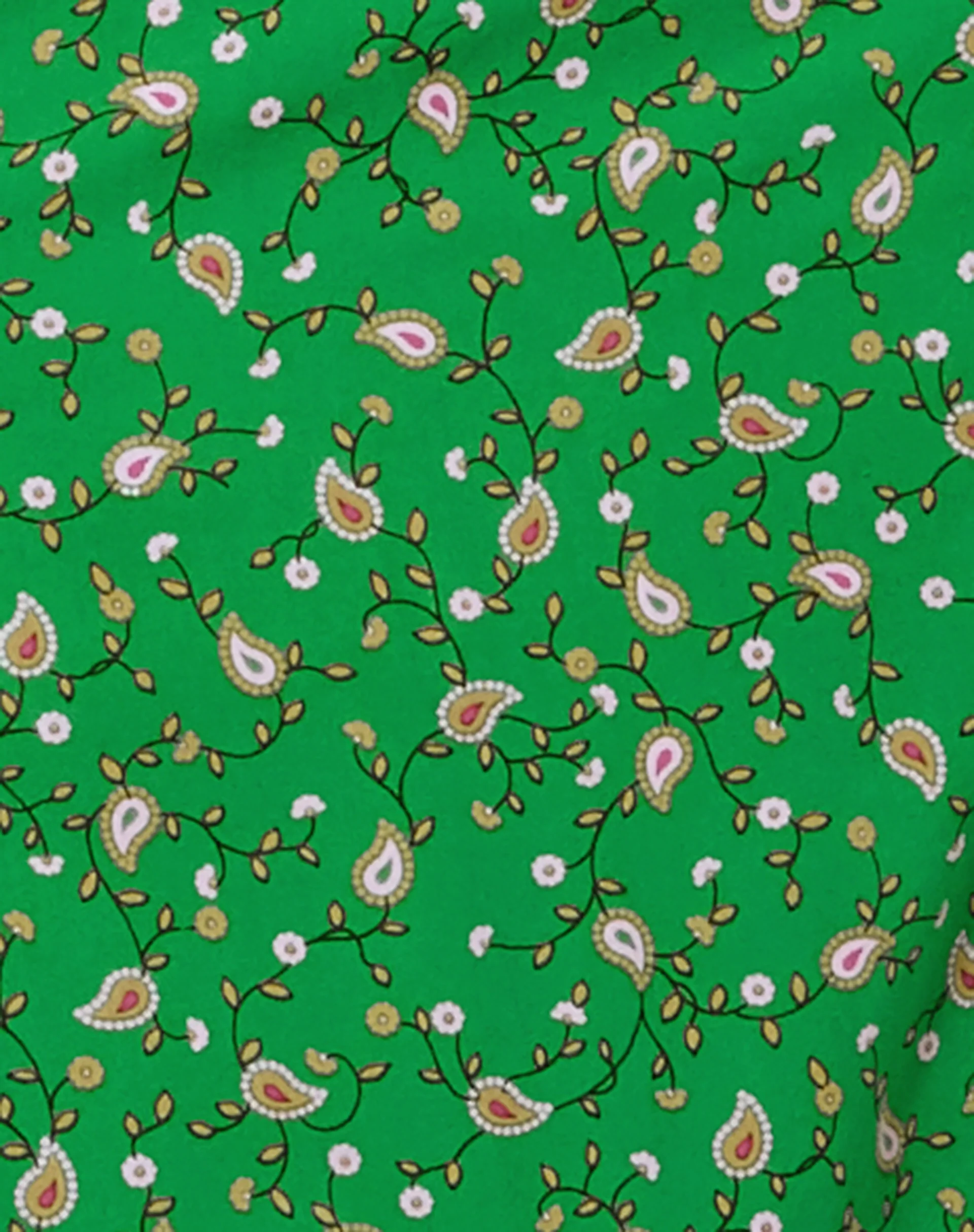 Herbert Midi Dress in Paisley Fun Green - Image 5