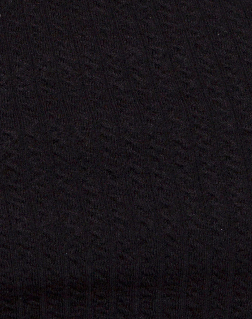 Herlom Flare Trousers in Black - Image 4