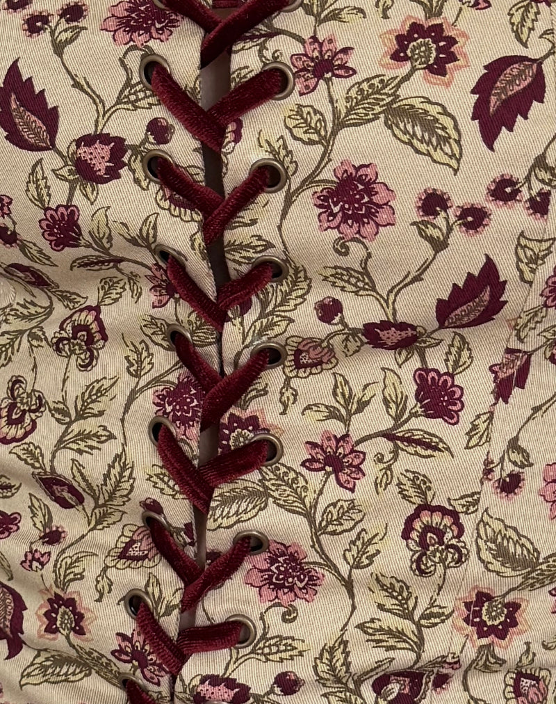 Heska Corset Top in Botanical Taupe - Image 6