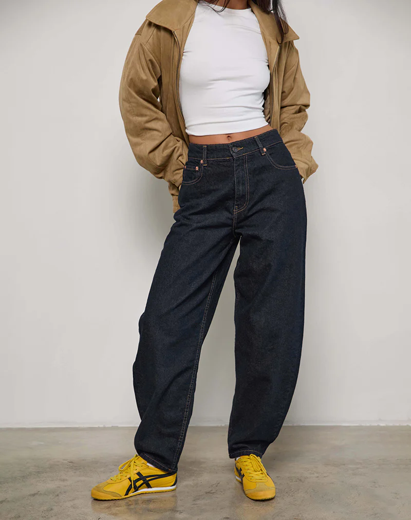 High Rise Barrel Jean in Indigo - Image 3