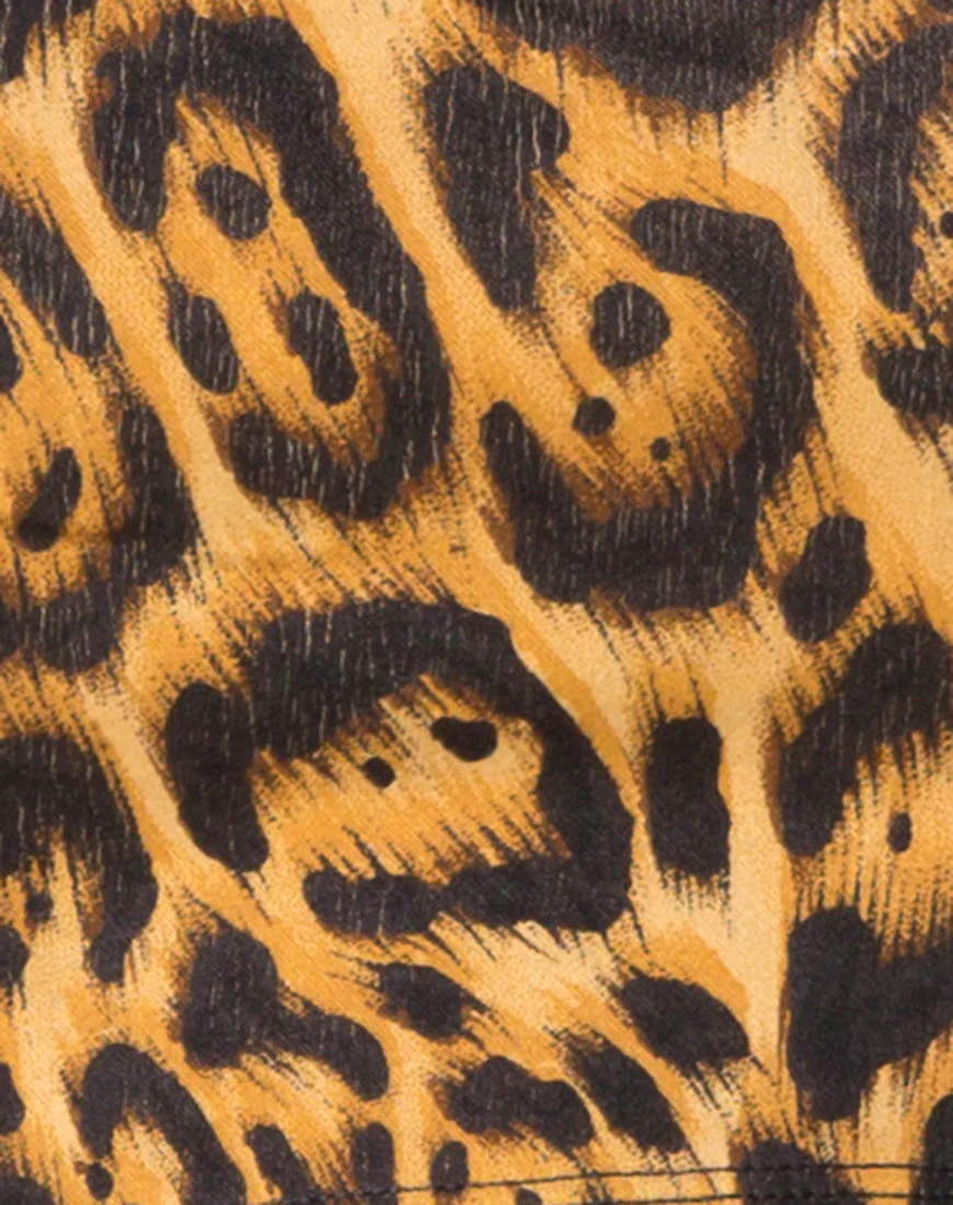 Hilly High Waist Hot Pant in Leopard - Image 6