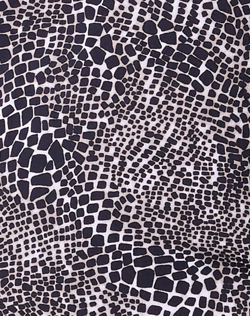 Hime Dress in Abstract Croc Black - Image 5
