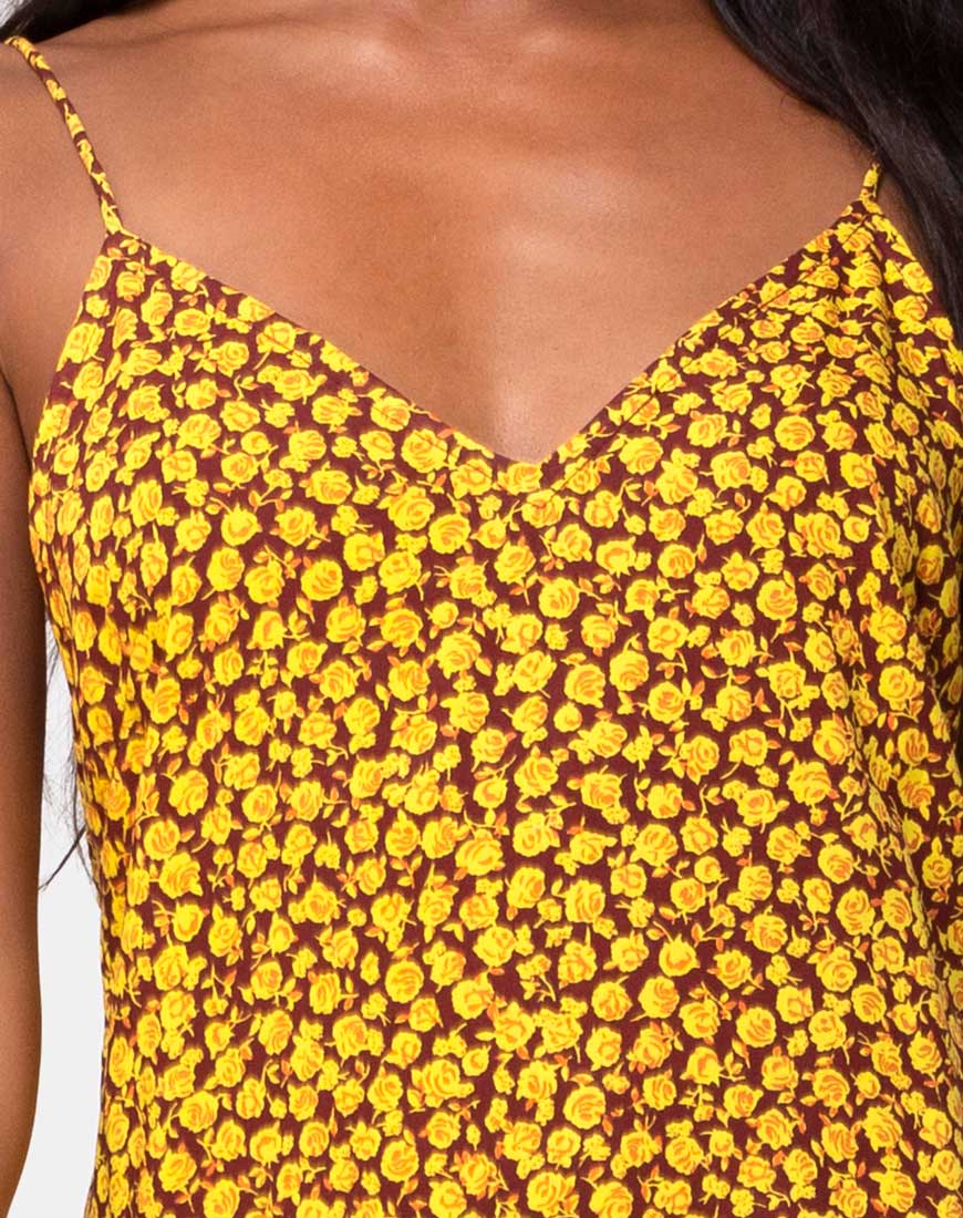 Hime Maxi Dress in Ditsy Rose Marigold - Image 5