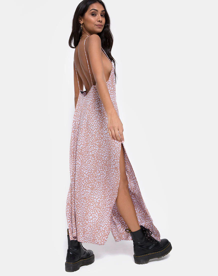 Hime Maxi Dress in Leopard Spot - Image 6