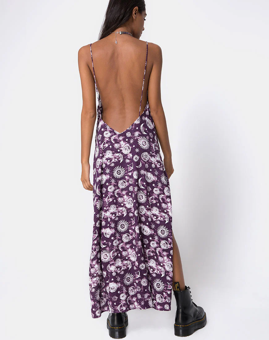 Hime Maxi Dress in Purple Zodiac - Image 4