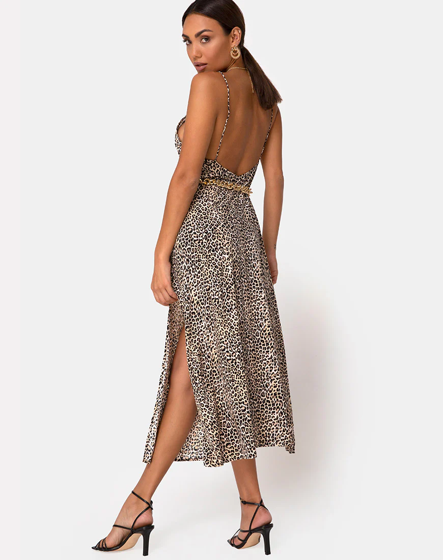 Hime Maxi Dress in Rar Leopard - Image 2
