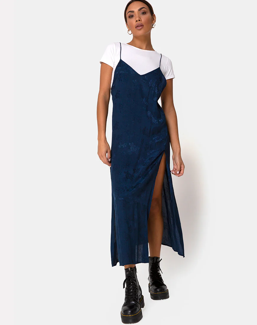 Hime Dress in Satin Blue Rose - Image 3