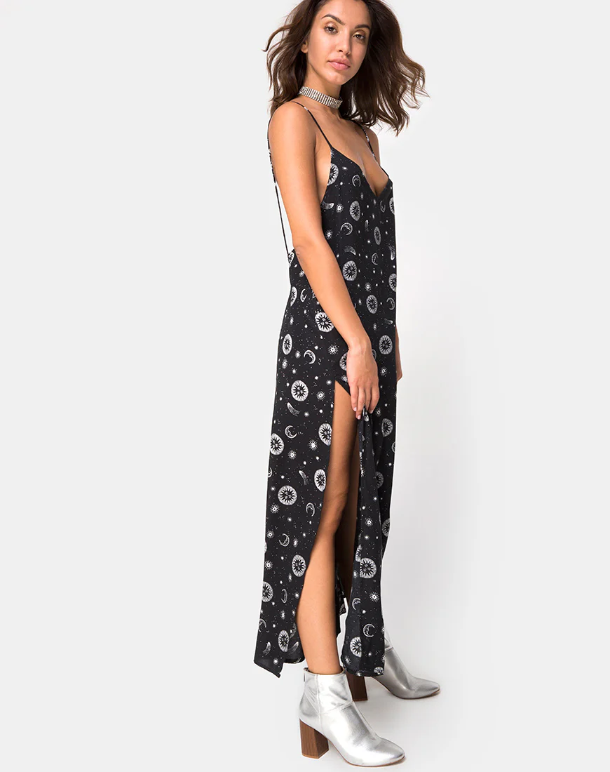 Hime Maxi Dress in Small Celestial Black  X Princess Polly - Image 4