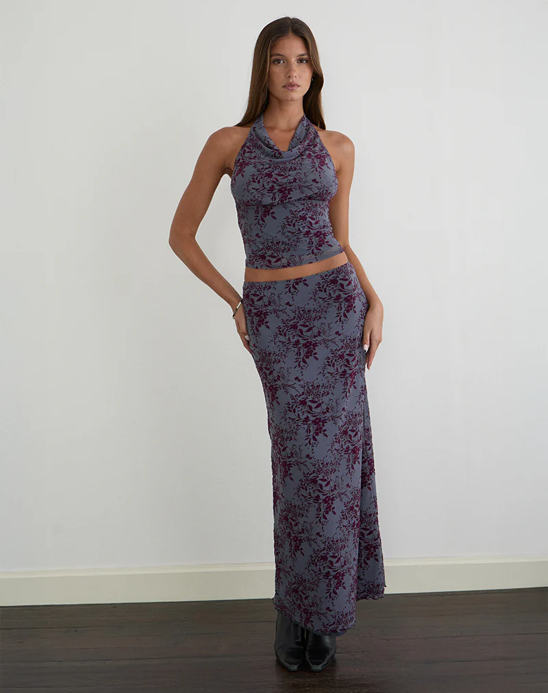 Hineba Top in Fine Leaf Flock Smoke Grey - Image 2