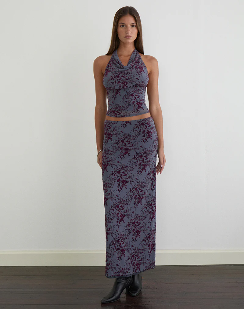 Hineba Top in Fine Leaf Flock Smoke Grey - Image 5