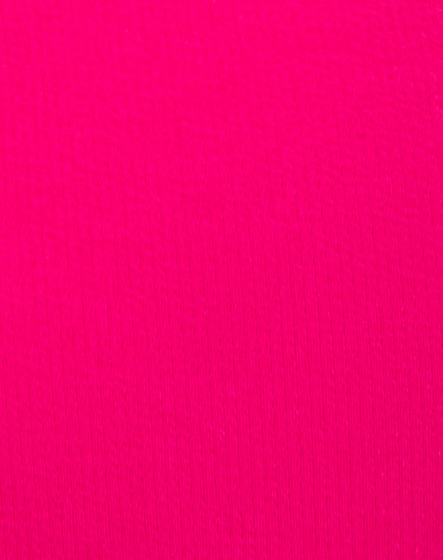 Hoalo Swimsuit in Mini Rib Fushcia - Image 5