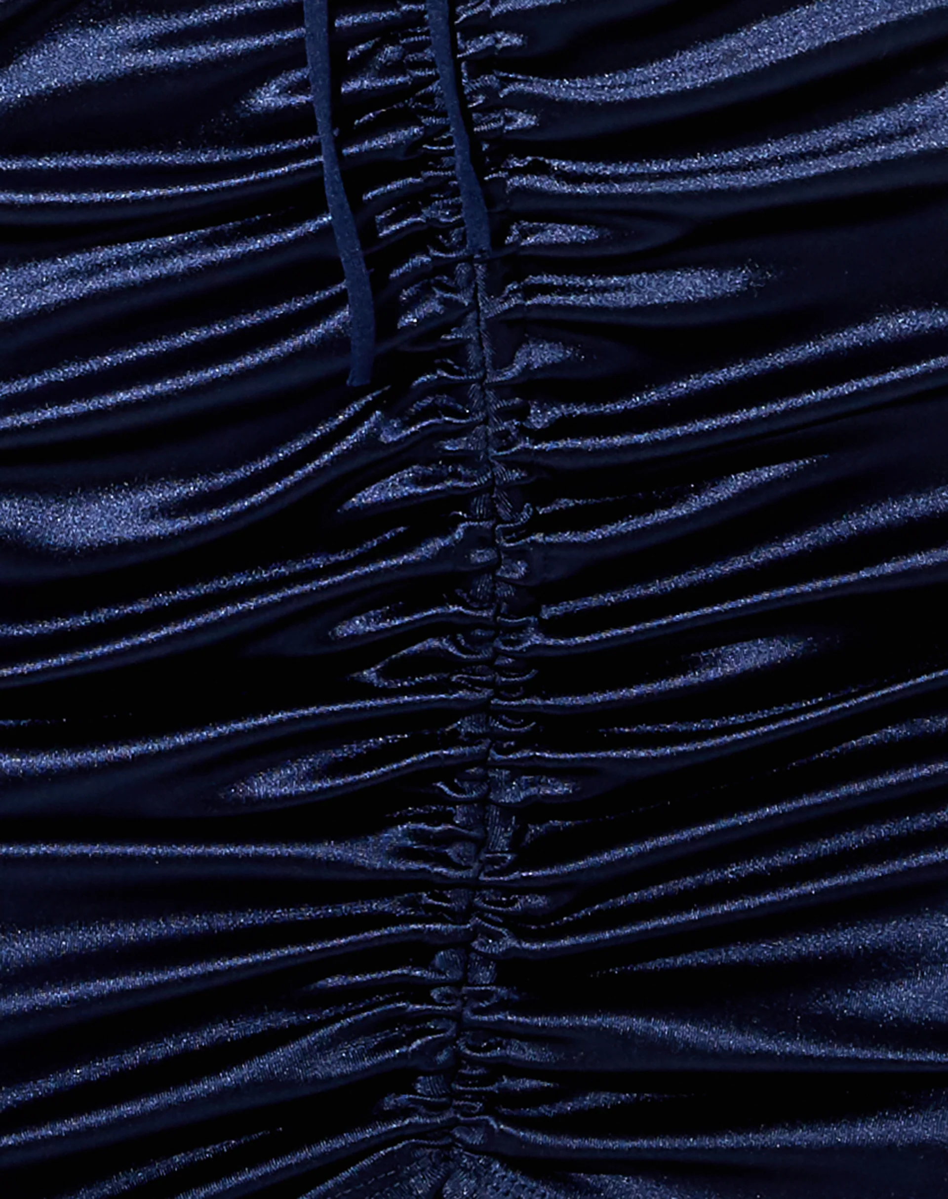 Holie Mini Skirt in Satin Spandex Inky Blue - Image 5