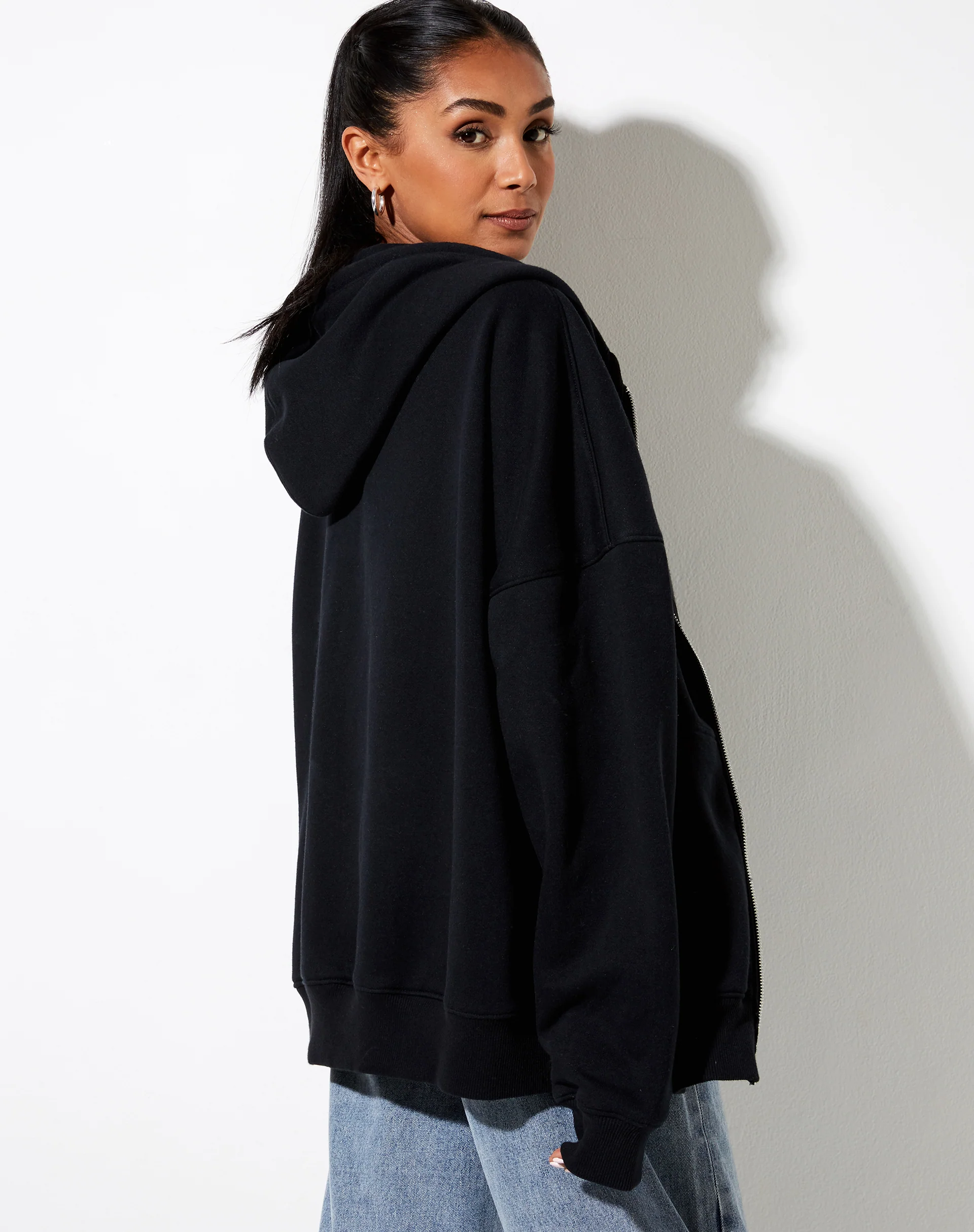 Hollack Hoodie in Black with White Scorpion Embro - Image 2