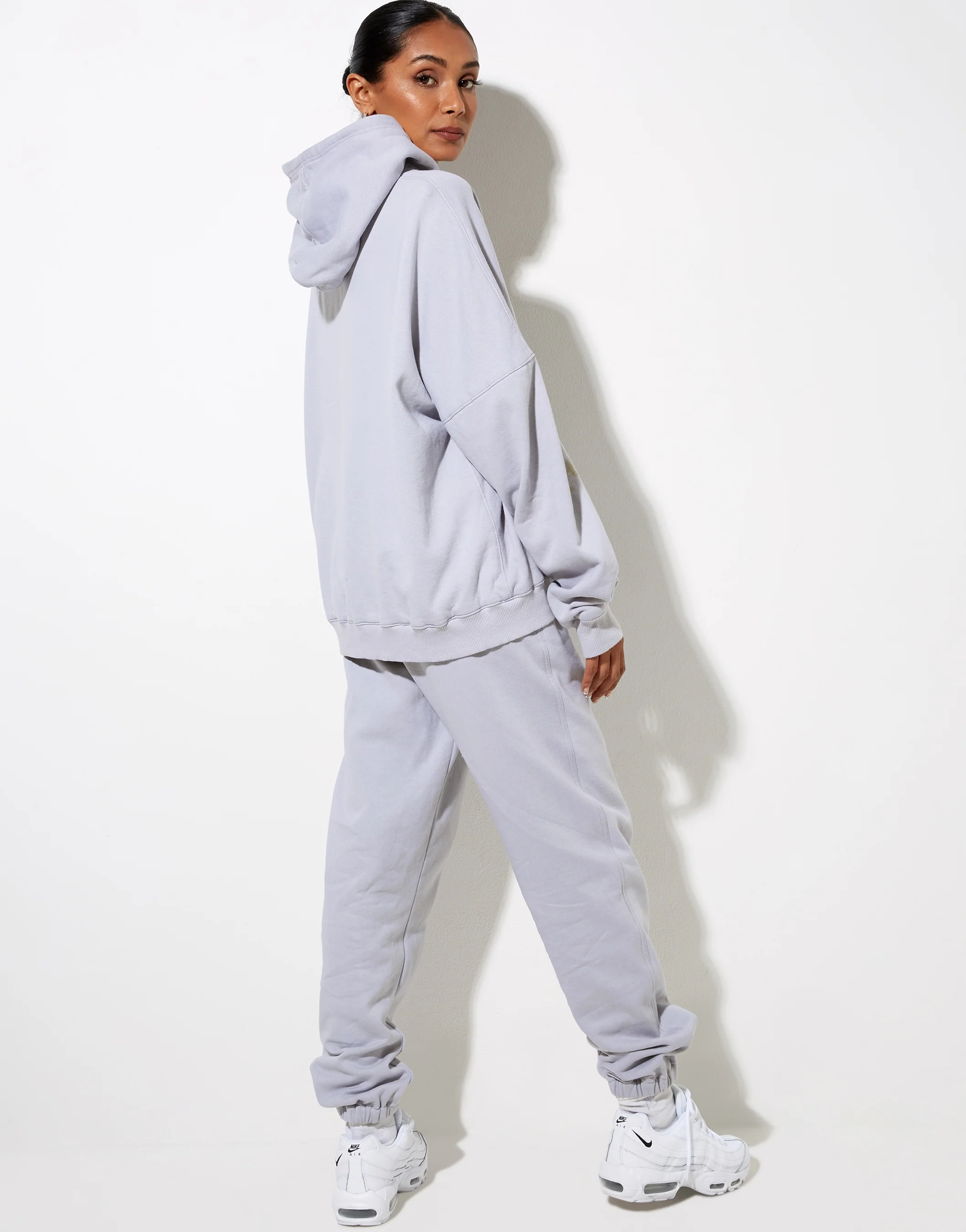 Hollack Hoodie in Lunar Rock with Motel Work Clothing Label Embro - Image 6
