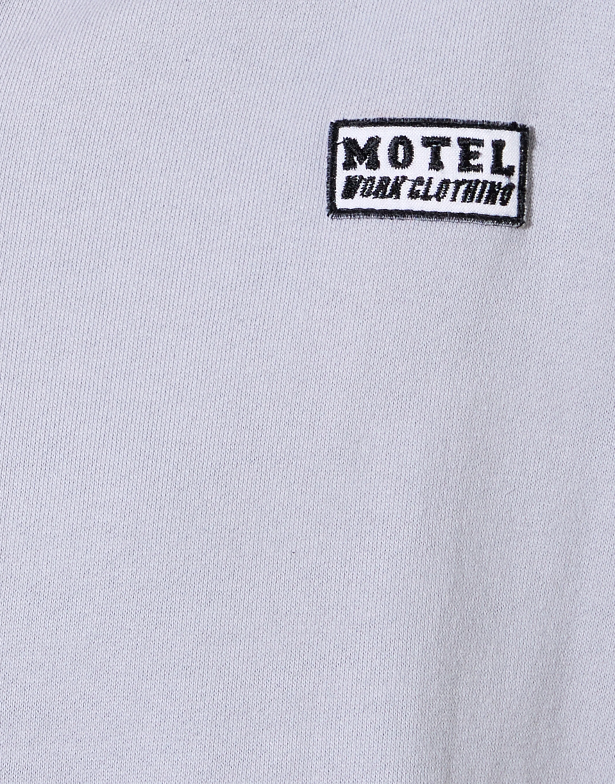 Hollack Hoodie in Lunar Rock with Motel Work Clothing Label Embro - Image 7