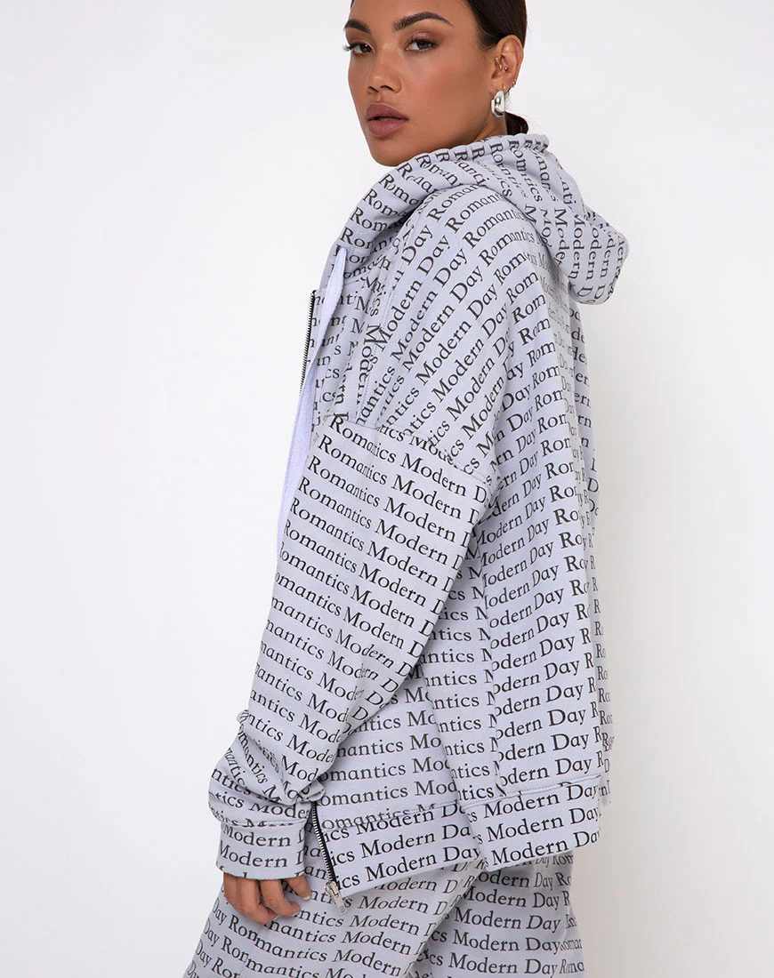 Hollack Hoody in Modern Day Romantics Grey - Image 3