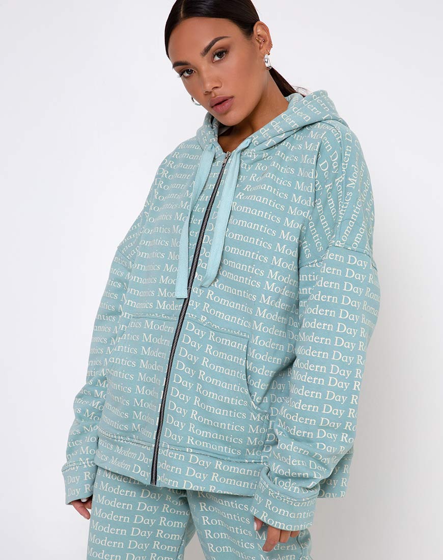 Hollack Hoody in Modern Day Romantics Seafoam - Image 2