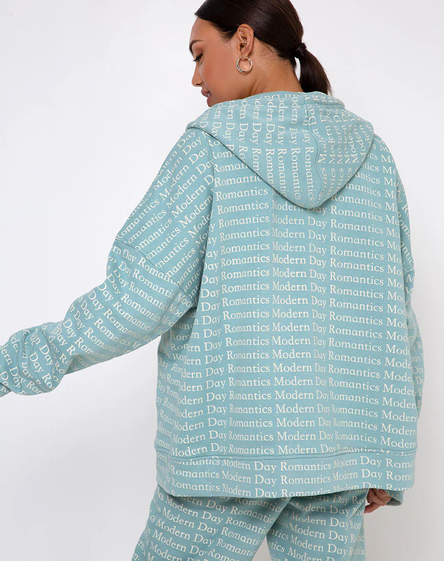 Hollack Hoody in Modern Day Romantics Seafoam - Image 3