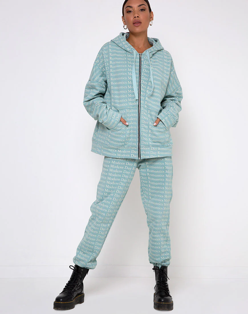 Hollack Hoody in Modern Day Romantics Seafoam - Image 4