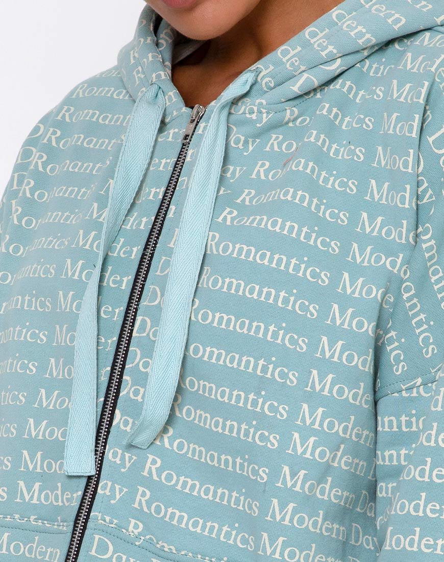 Hollack Hoody in Modern Day Romantics Seafoam - Image 6