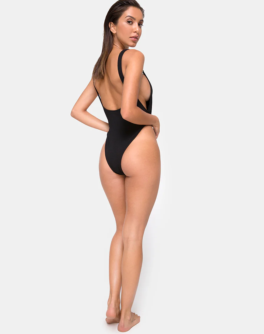 Hooked Swimsuit in Black - Image 4