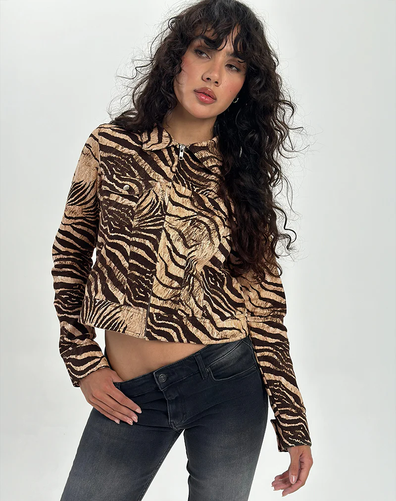 Hoshi Jacket in Wild Animal Print - Image 5