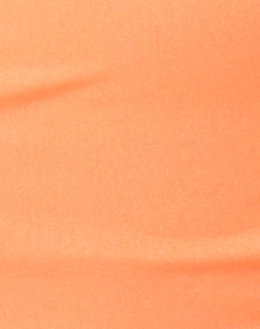 Hulana Bodycon Dress in Fluro Orange - Image 5
