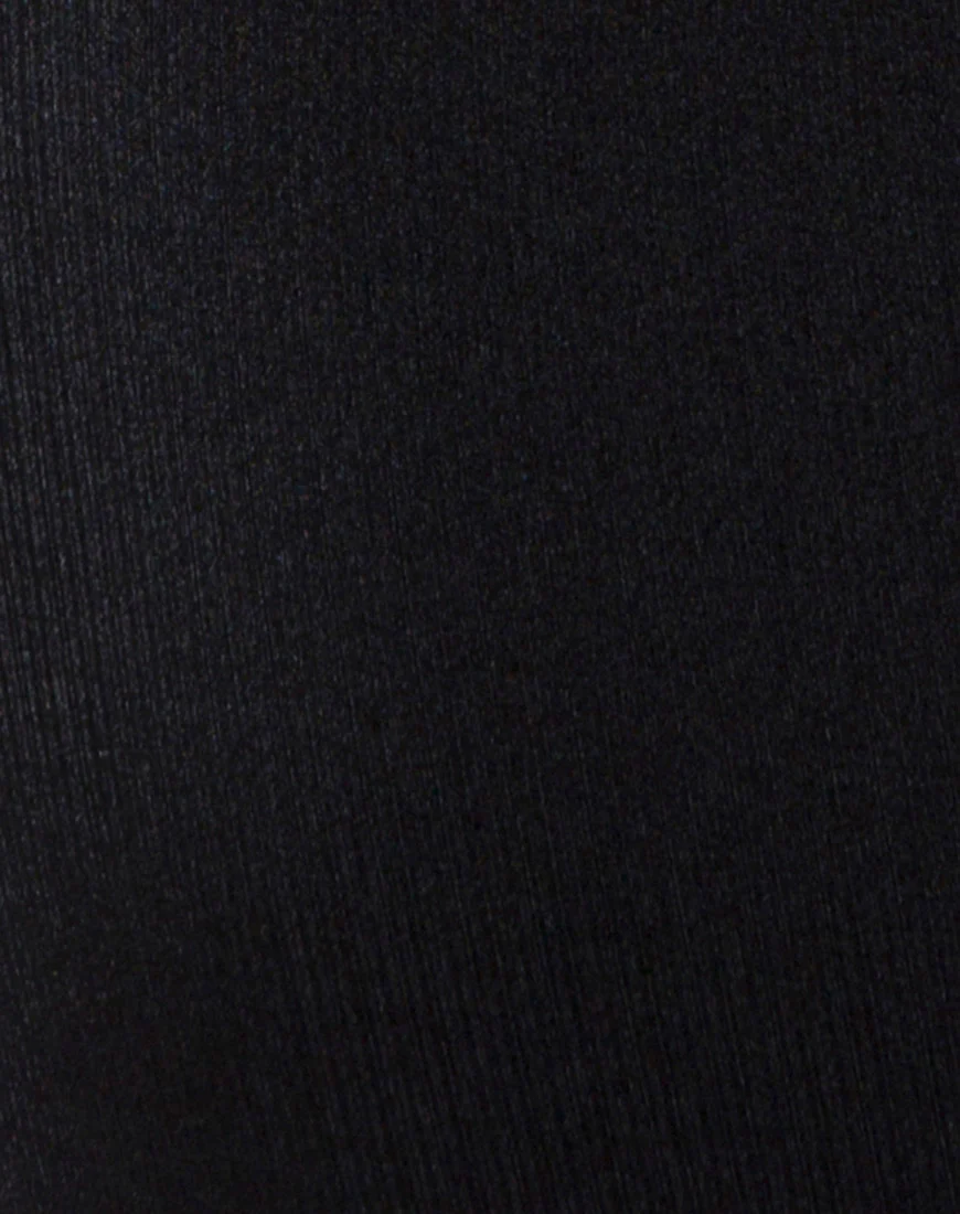 Hulana Dress in Nylon Spandex Black - Image 5
