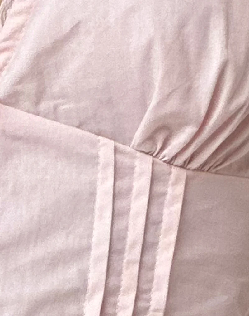 Ilias Corset Top in Poplin Light Pink - Image 6