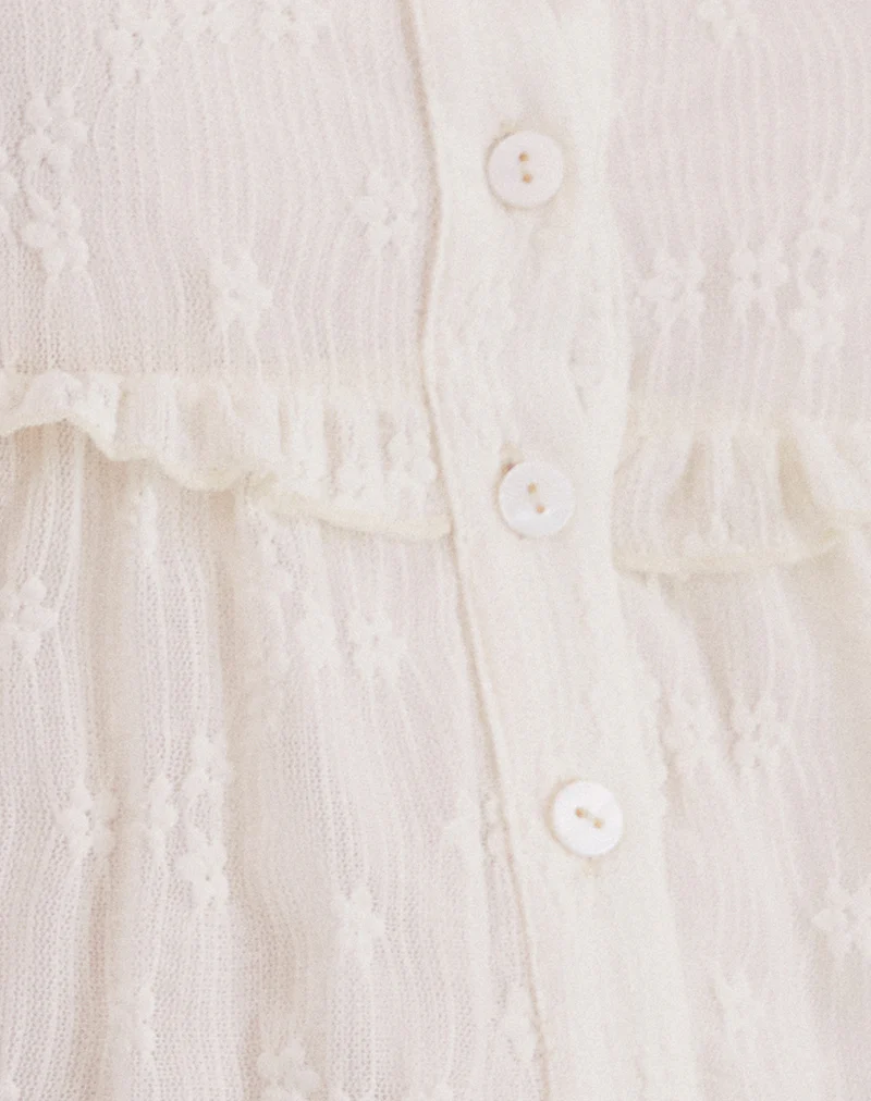 Immy Blouse in Lace Ivory - Image 7