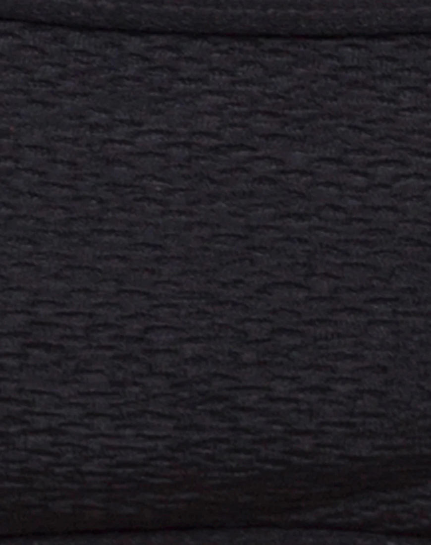 Ina Top Bikini in Textured Black - Image 3