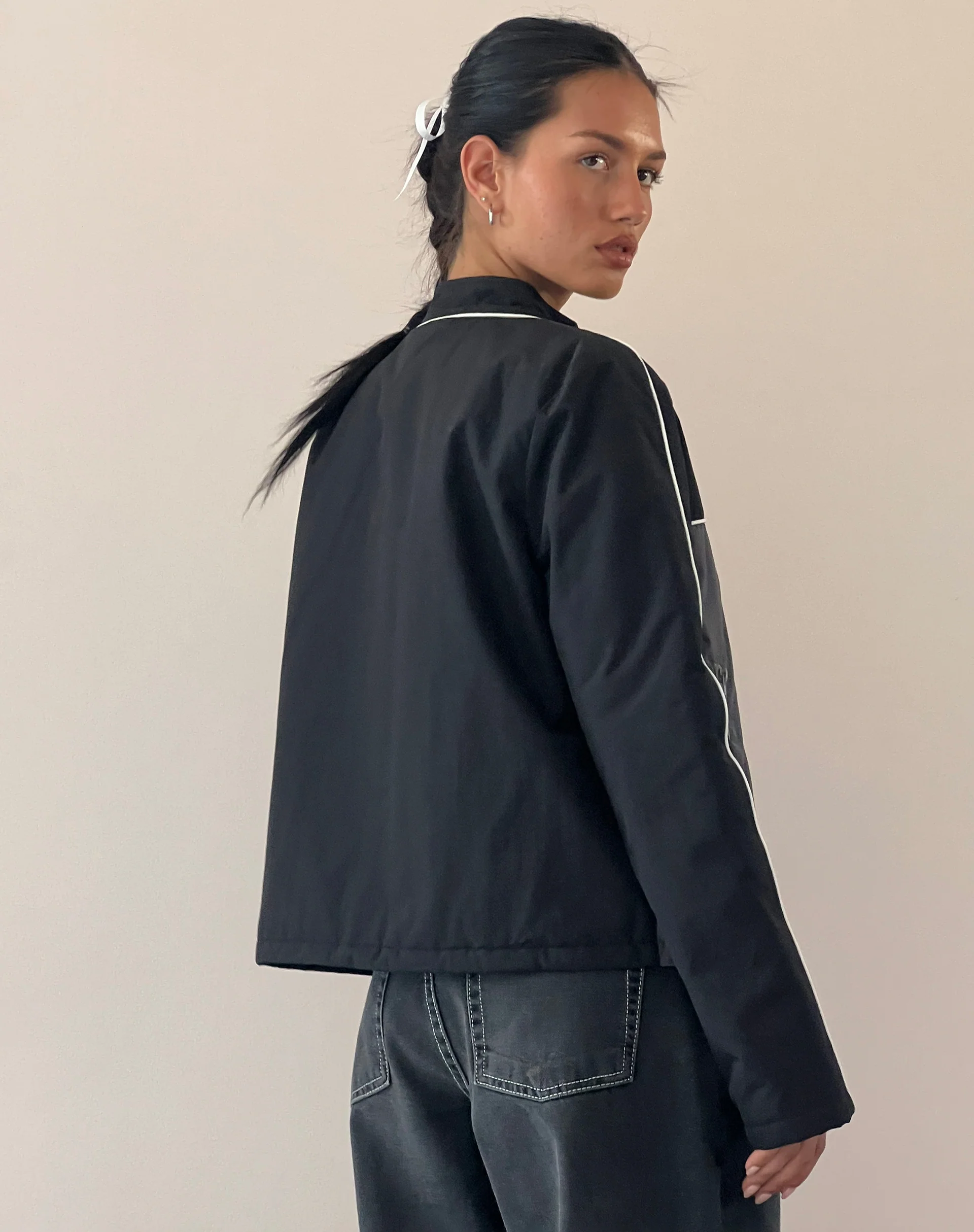 Indira Jacket in Black and Dark Grey - Image 5