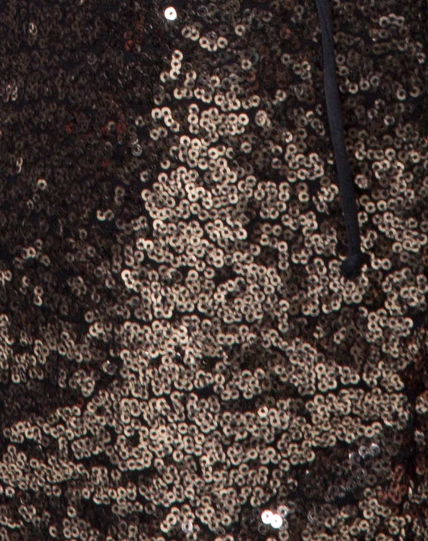 Infinity Dress in Mini Fleck Sequin Black and Gold - Image 5
