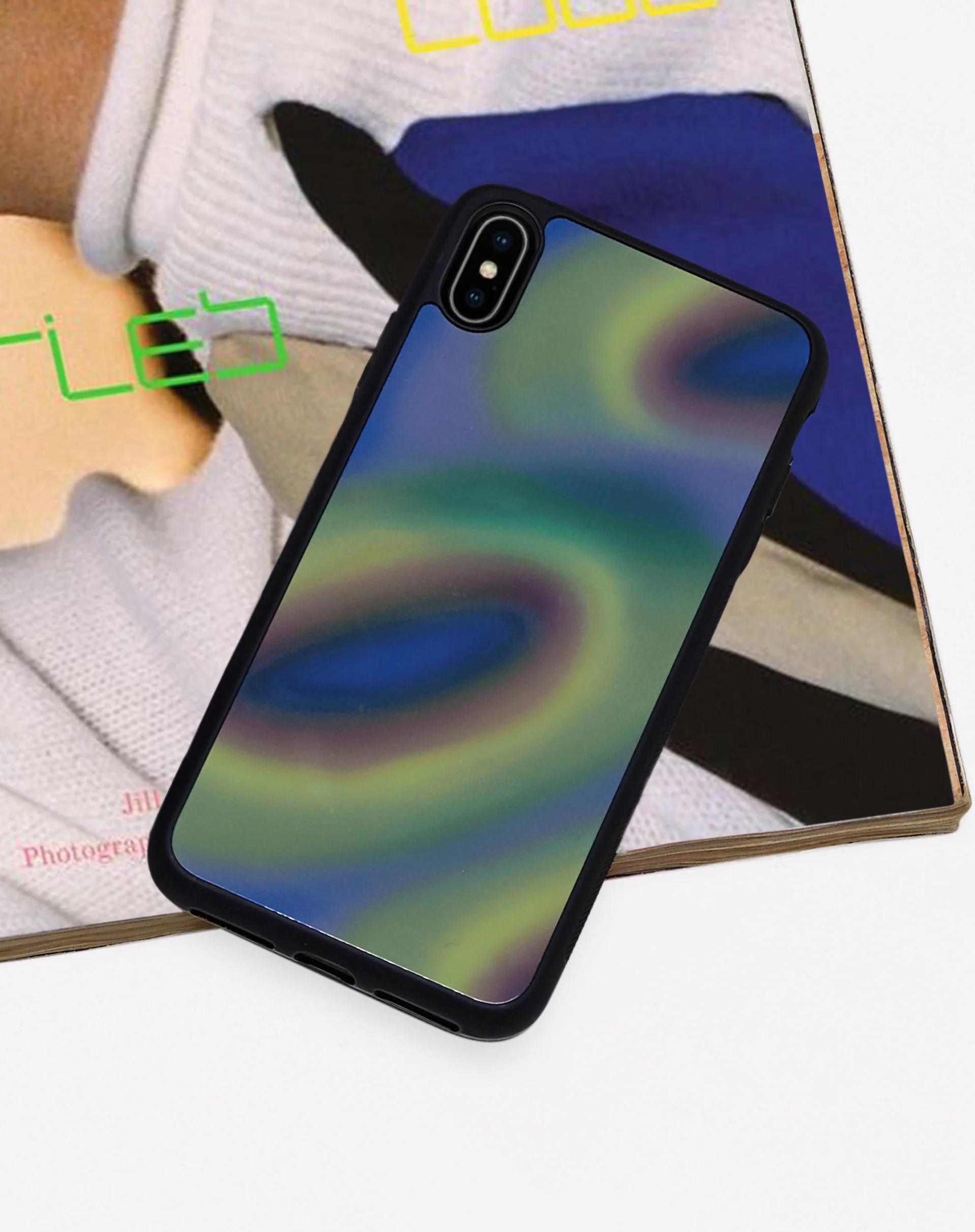 Iphone Case in Triple Orb Blue and Green - Image 4