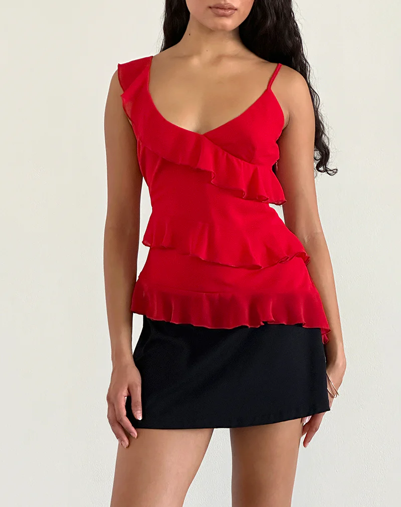 Irani Top in Red - Image 2