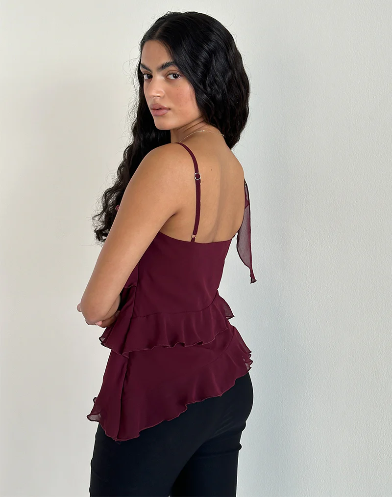 Irani Top in Ruby Wine - Image 3