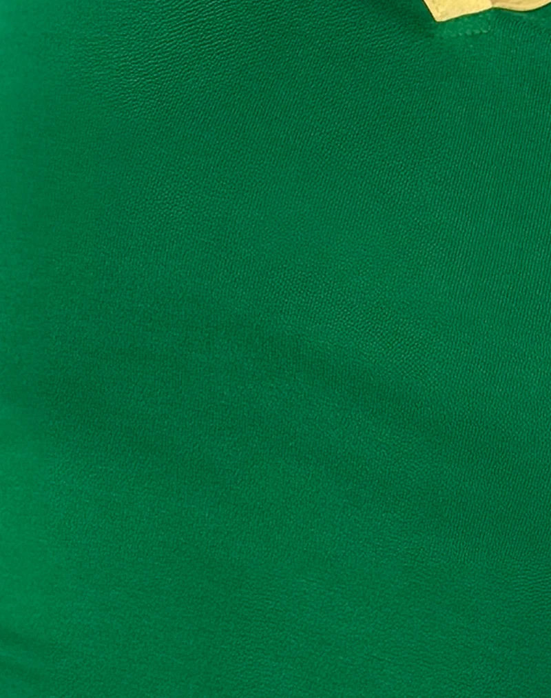 Isda Top in Bush Green with Lemonade Binding - Image 6