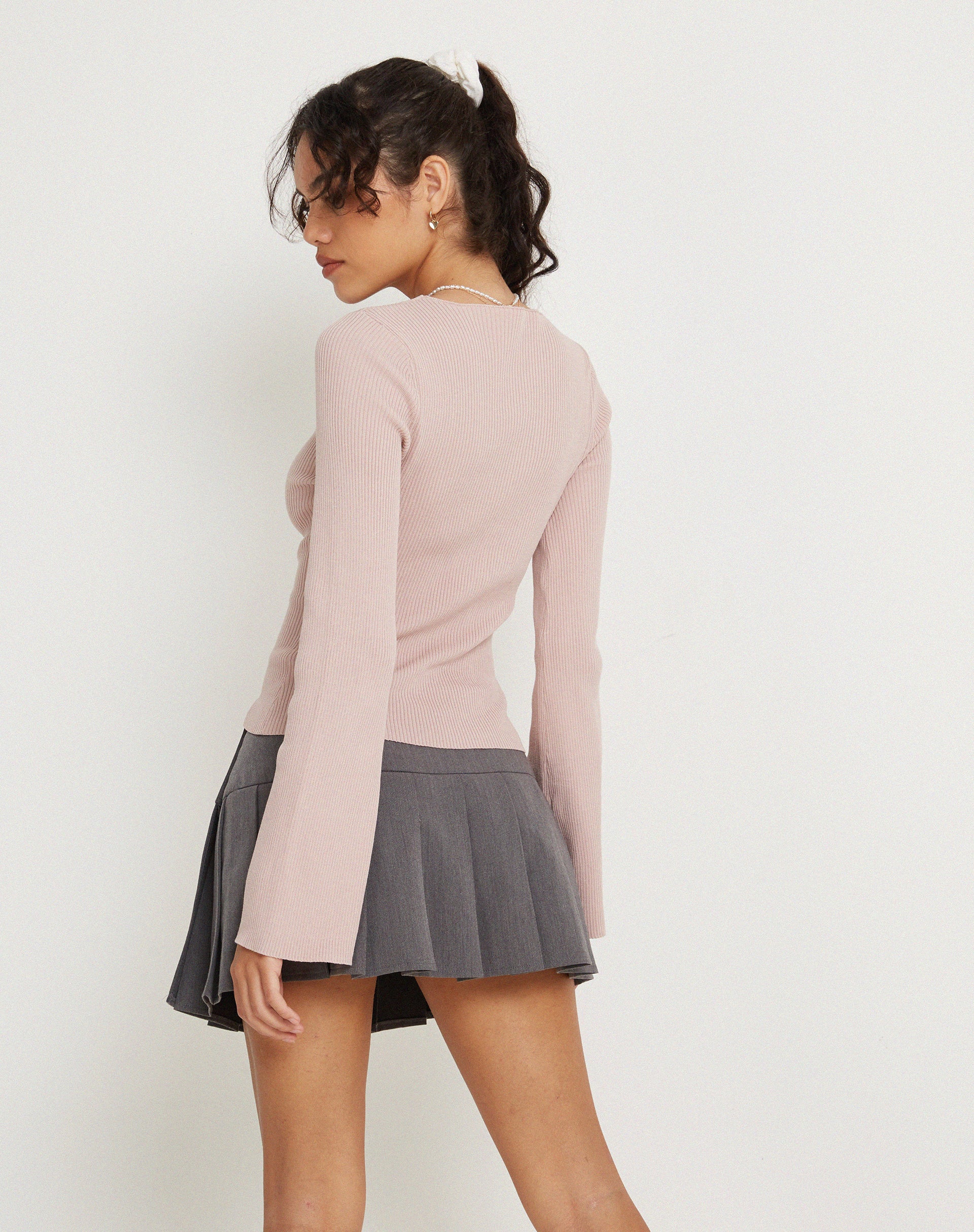 Issey Long Sleeve Top in Dusty Rose - Image 2