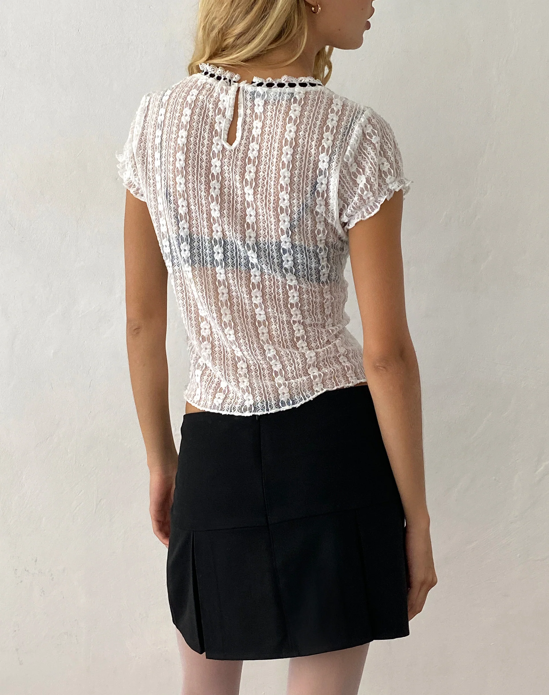 Istaka Mini Skirt in Black Tailoring - Image 5