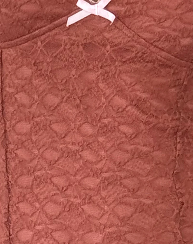Itzy Lace Mini Dress in Withered Rose - Image 6