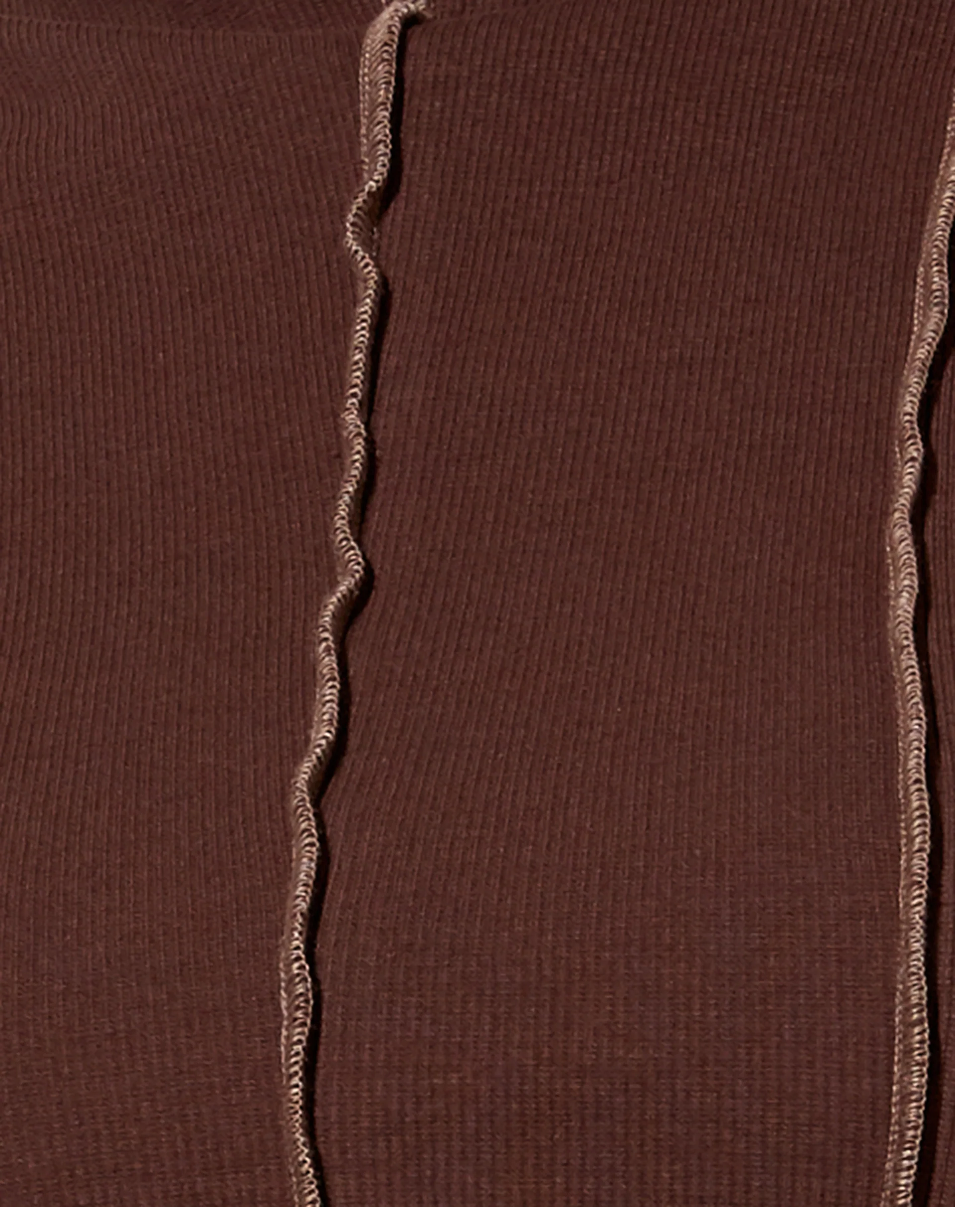 Ivy Vest Top in Deep Mahogany with Lighter Brown Stitch - Image 6