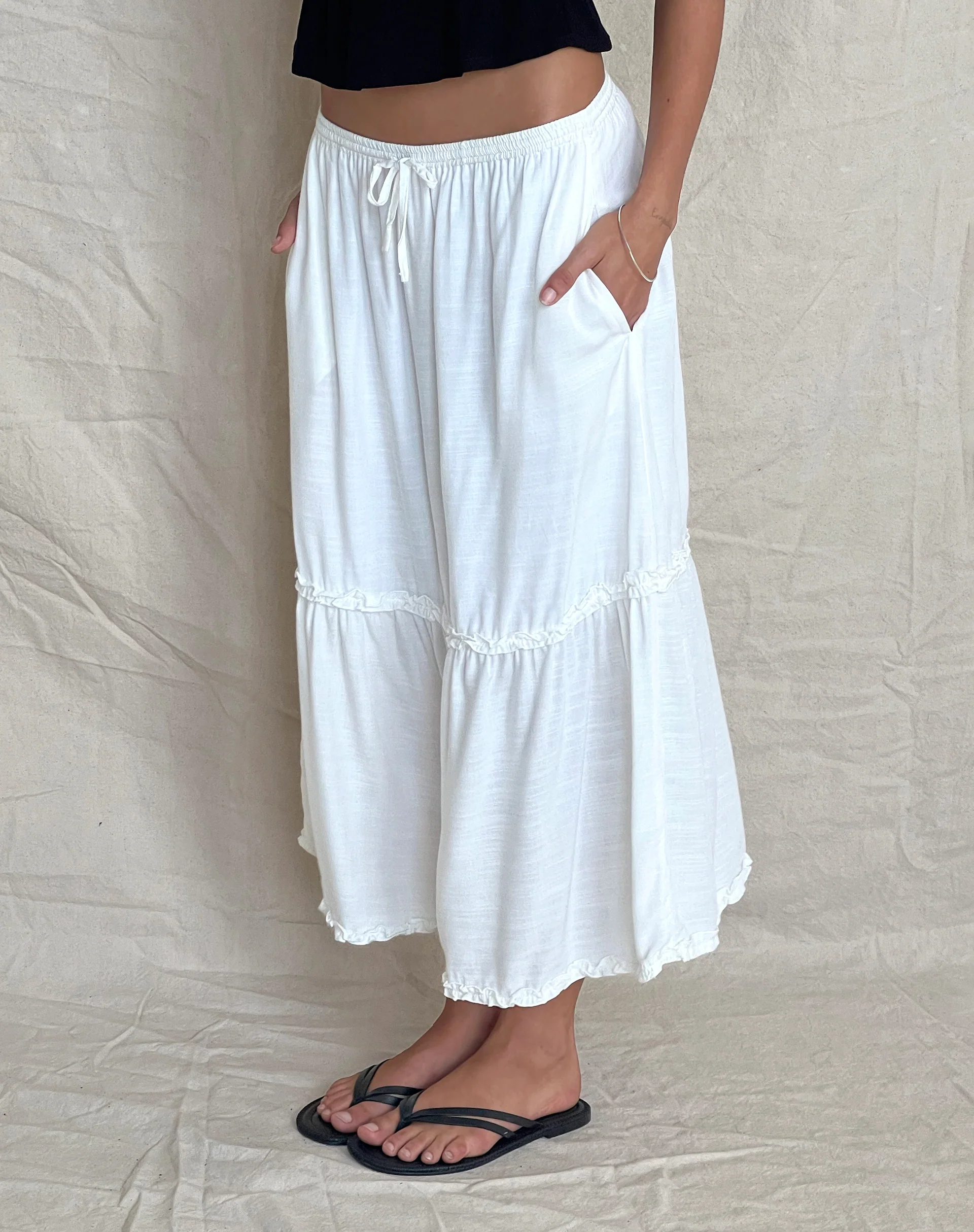 Iyana Midi Skirt in Off White - Image 6