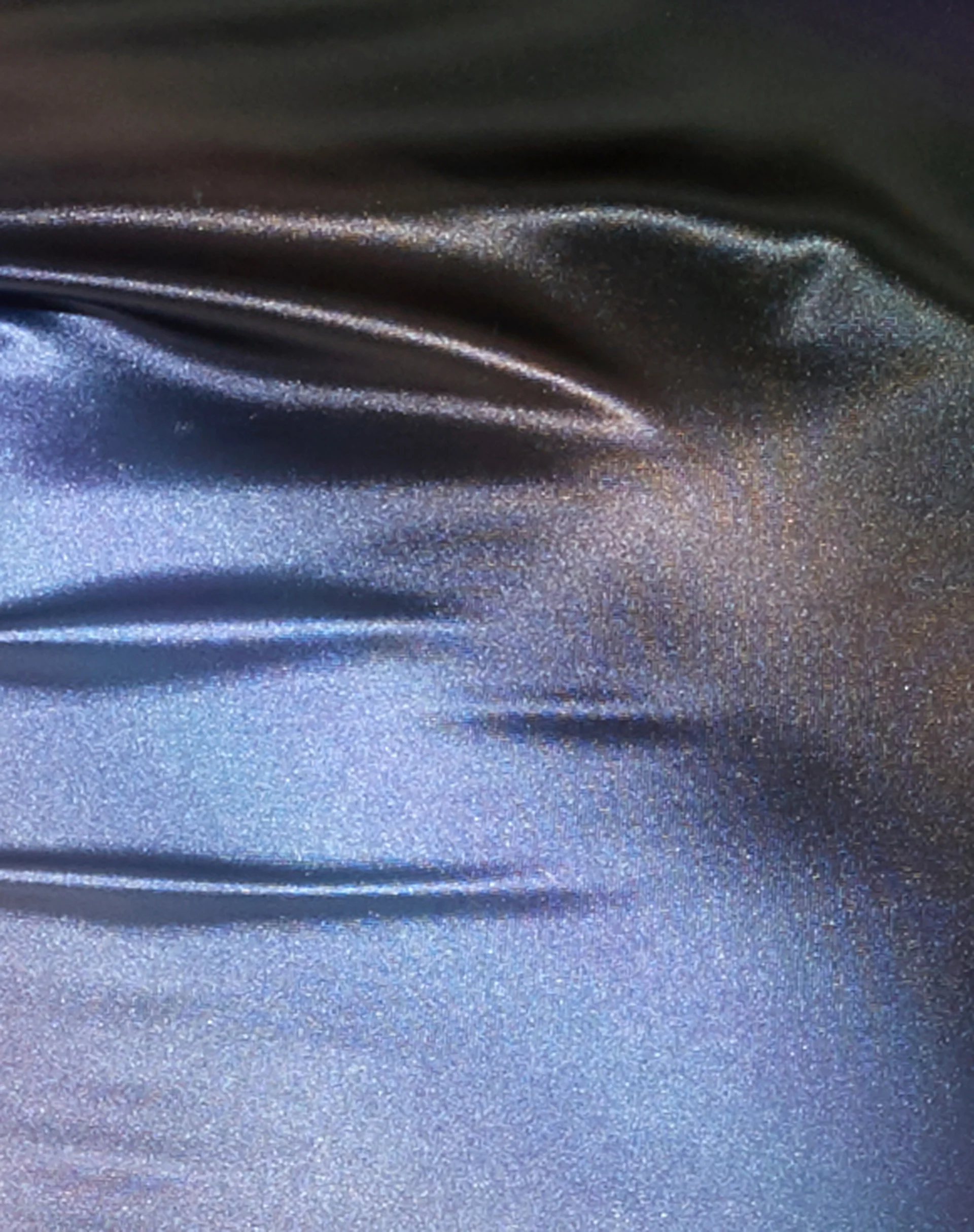 Izaty Bodycon Dress in Satin Petrol Ombre - Image 8